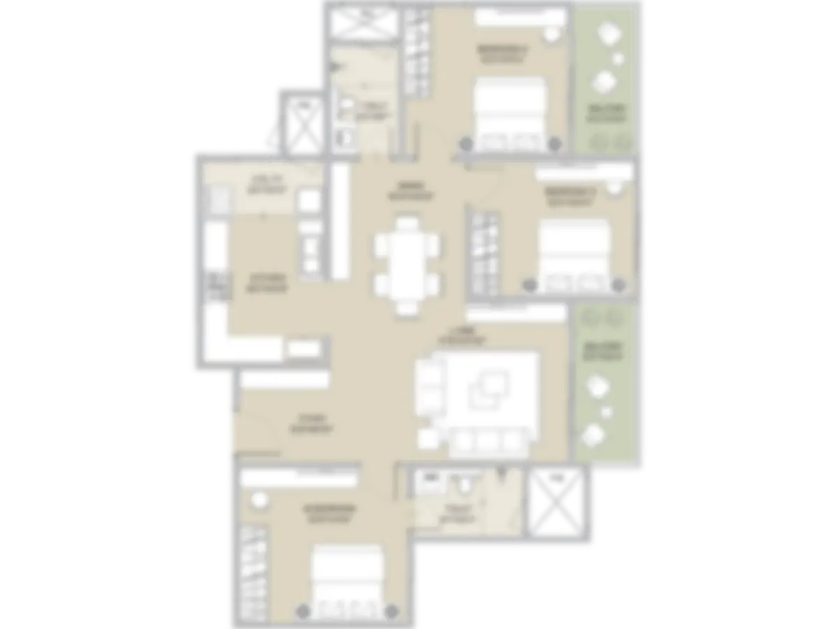 Blurred preview of a residence floor plan